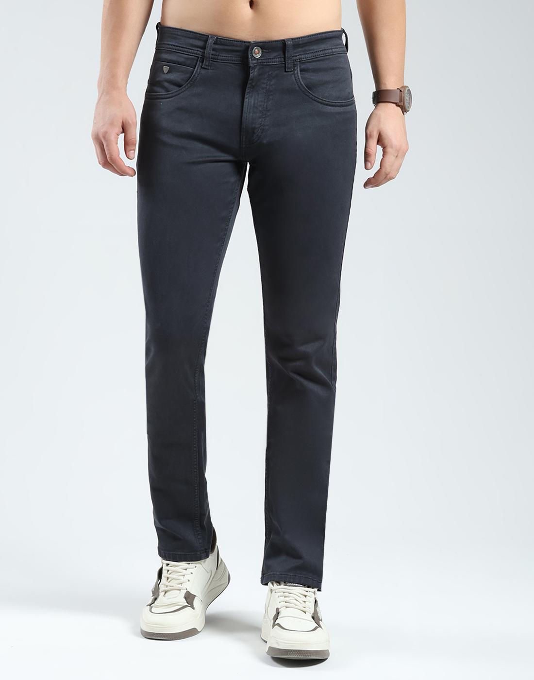 

Мужские джинсы Monte Carlo однотонные стандартного кроя темно-синие 30 38 чёрный