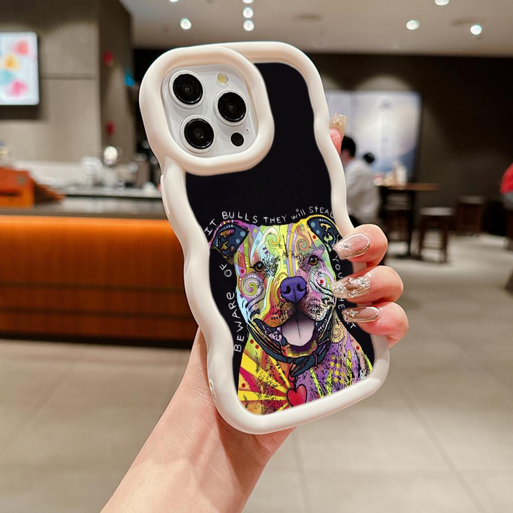 Ae76 Dog Color Doodle Design Art Protective Phone Cases for Samsung S24 Plus S23 Ultra A14 A55 A06 Honor X9b Motorola OnePlus Big Wave TPU Back Cover