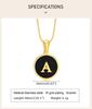 Charms Letter Initial Pendant Necklace Women , Stainless Steel Square And Round Alphabet Collar Jewelry Chrismas Gift