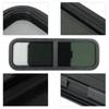 900x300mm Round Angle Sliding RV Window Black Tempered Glass Shade Window for Camper Trailer