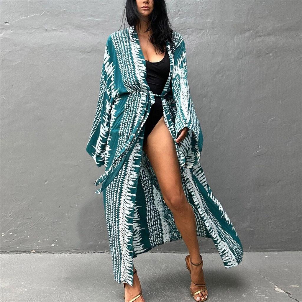 Damen Lose Strand Cover Up Robe Urlaub Sonne Shirt Cover Up