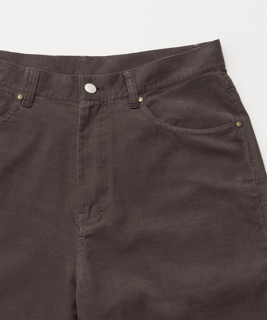 ANOTHER OFFICE Kurt Light Corduroy Pants (Charcoal Brown)