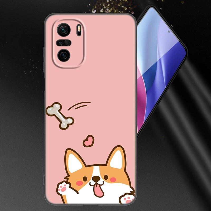 Cute Corgi Dog Phone Case For Xiaomi Mi POCO X3 NFC GT M4 M3 12 11T 10T Pro A3 11 Lite NE 5G 12X 11i F3 Soft TPU Black Cover