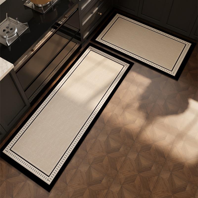 Kitchen Floor Mat Pvc Waterproof Leather Carpet Dirt-resistant Carpets Long Foot Mats Non-slip Oil-proof Modern Home Decor Rug