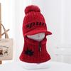 Thickened wool cap, fleece ear protectors, knitted hat, wool knitted cold-proof one-piece cycling windproof women's hat
