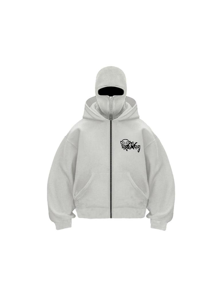 2025 American Trendy Double Hood Zipper Cardigan Hoodie - Couple Style, Windproof, High Street Fashion