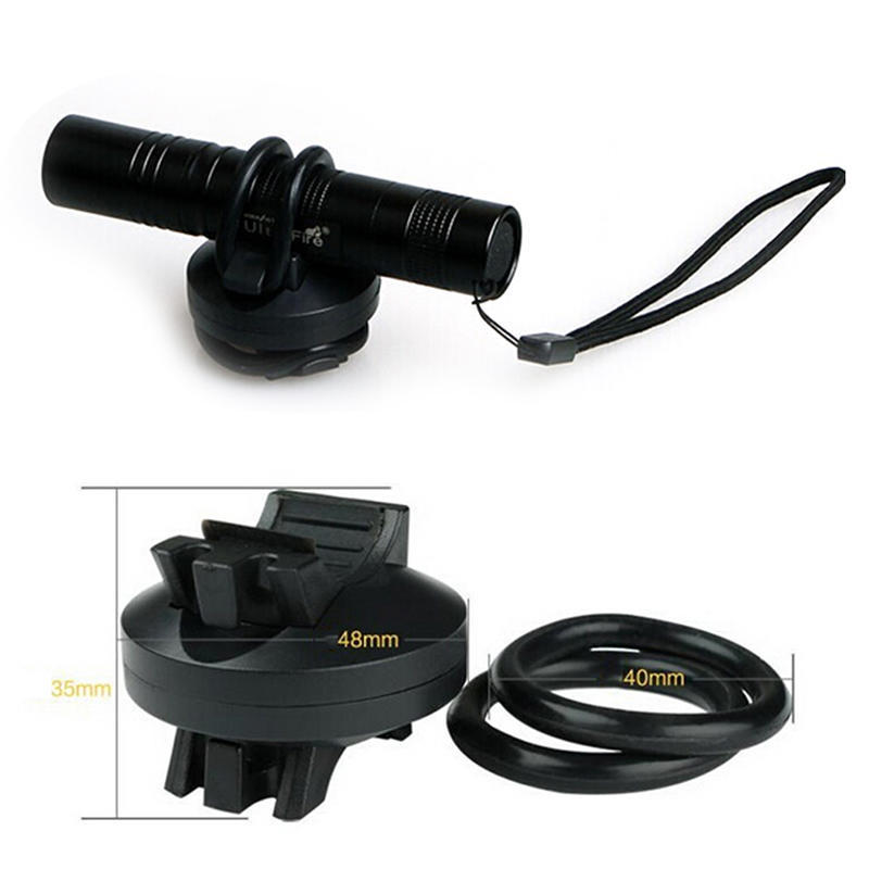 360 Swivel Sykkel Sykkel Sykkel Front lommelyktmontert Led Head Light Lommelykt Holder