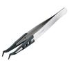 HOZAN ESD Tip Tweezers, Anti-Static, 1.0mm Tip Width (R-Shaped), 125mm Length, Stainless Steel, Tip: PEEK P-642-S