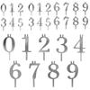 Reusable Silver Cake Topper Decorations Number 0-9 Numeral Birthday Candles Metal for Party Anniversary Wedding Accessories