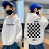 Boys' and Girls' Street-Look Loose Pullover Sweatshirt Fall and Winter Fashion Children's Hooded Sweatshirt