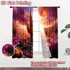 2D flat printing 2pcs Curtains Desert Cacti Sunset Dramatic Sky Digital Printed Polyester Drapes All Season Party & Holiday