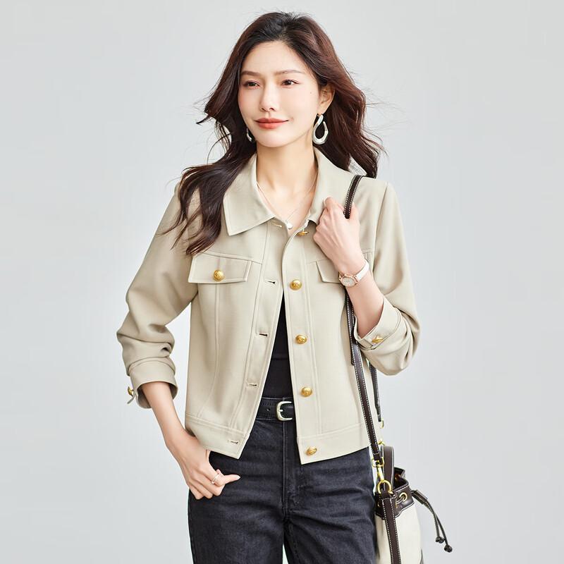 TERRE BLEUE Women's Casual Lapel Jacket