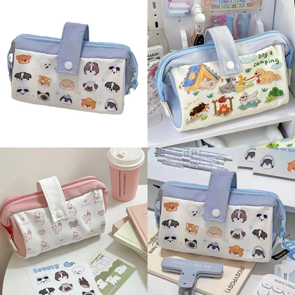 Trousse à Crayons pour Chien en Toile Grande Capacité pour Étudiants et Usage de Bureau