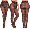 Sexy Fishing Net Socks Women's Hollow Jacquard Pantyhose  High Elasticity Thin Lace Mesh Stockings