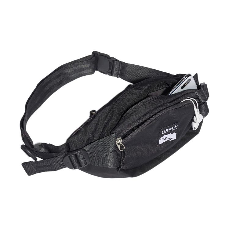 Adidas Originals Small Logo Trend Recycled Polyester Waist Bag Chest Bag Crossbody Bag Unisex Bags Black HE9720