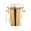 Stainless Steel Ice Bucket | DoubleHandled, 5L, with Handles, for Parties 5L Silver