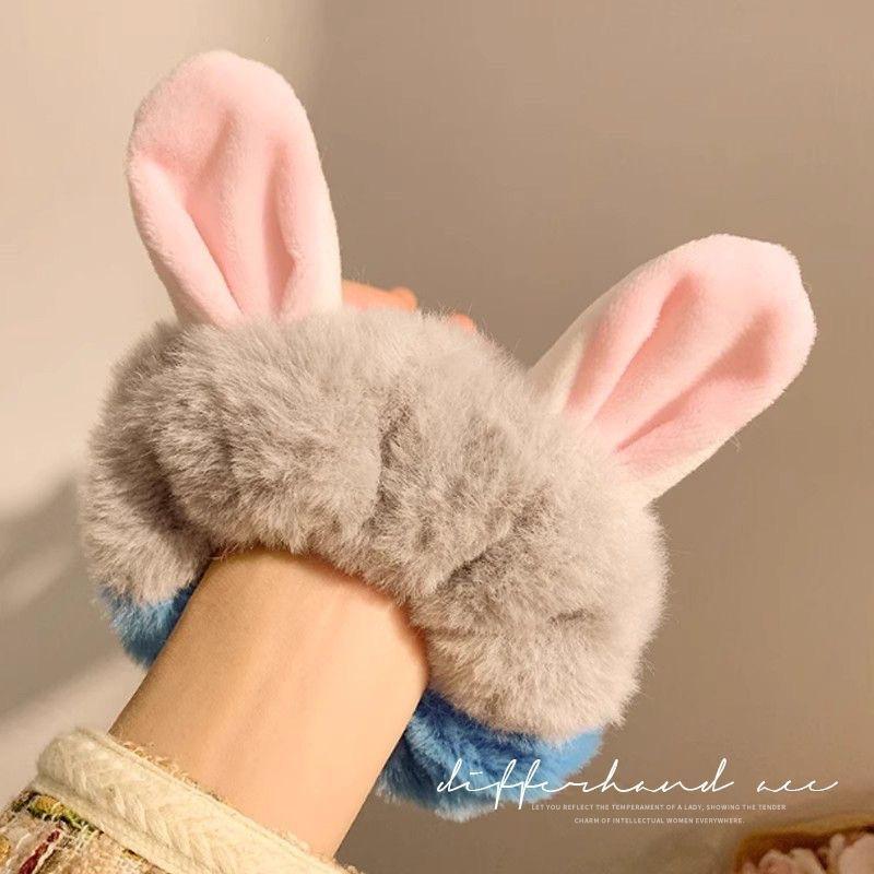 Autumn And Winter Plush Hair Band Cute Crazy Animal City Judinik Headband New High-End Rubber Band Large Intestine Ring