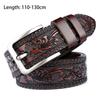 PU Embossed Leather Belt Embossed Waistband Retro Women's Faux Leather Belt