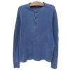 RRL Men's Long Sleeve Henley Top, 100% Cotton, Blue, Size M tops M blueUsed