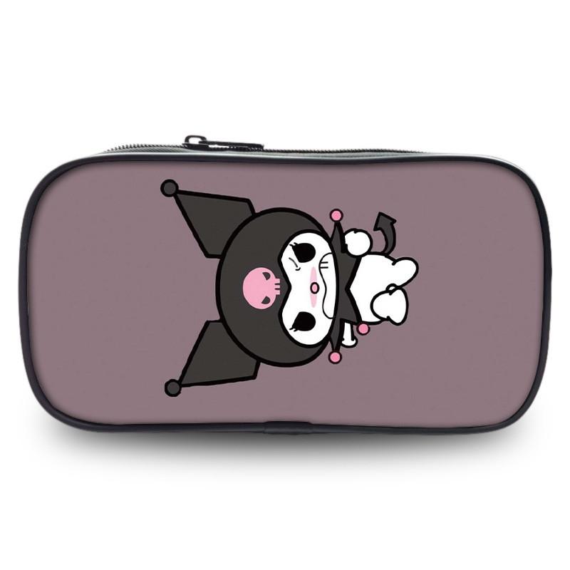 Cute Kuromi Pencil Case Sanrio Student Large Capacity Stationery Storage Bag