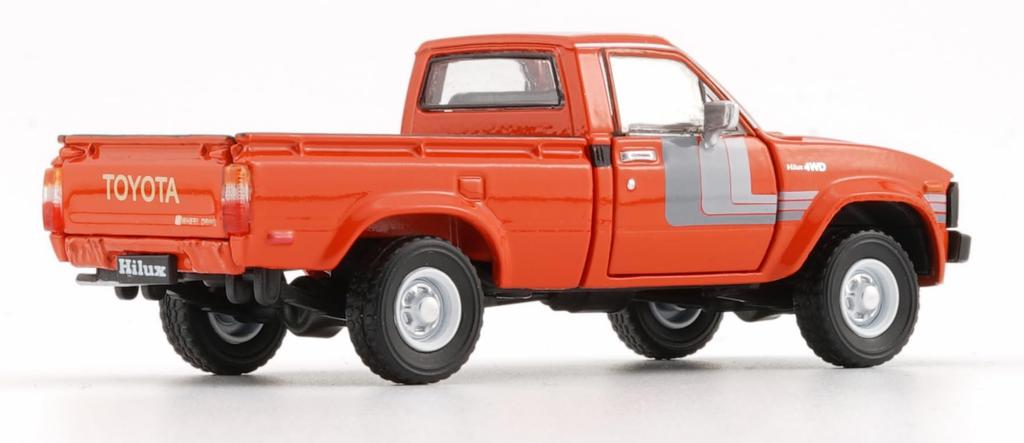 BM CREATIONS Scale Toyota Hilux N70 Orange RHD Finished Model 1/64 N60, 1980-1983