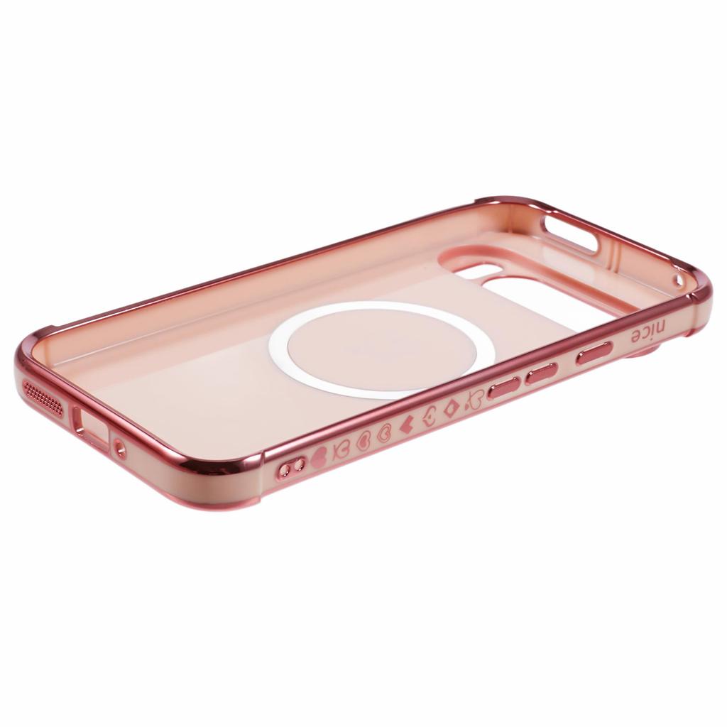 Für Google Pixel 9 Pro XL Hülle Kompatibel mit MagSafe Galvanisierte TPU Handyhülle Hohle Liebesherzen