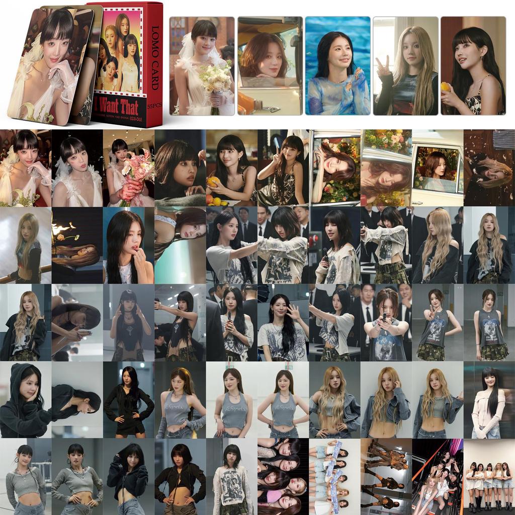 Official (G)I-DLE Photo Card Set: Song Yuqi, Cho Miyeon, and Ye Shuhua Lomo Cards - Female Group Merchandise Album