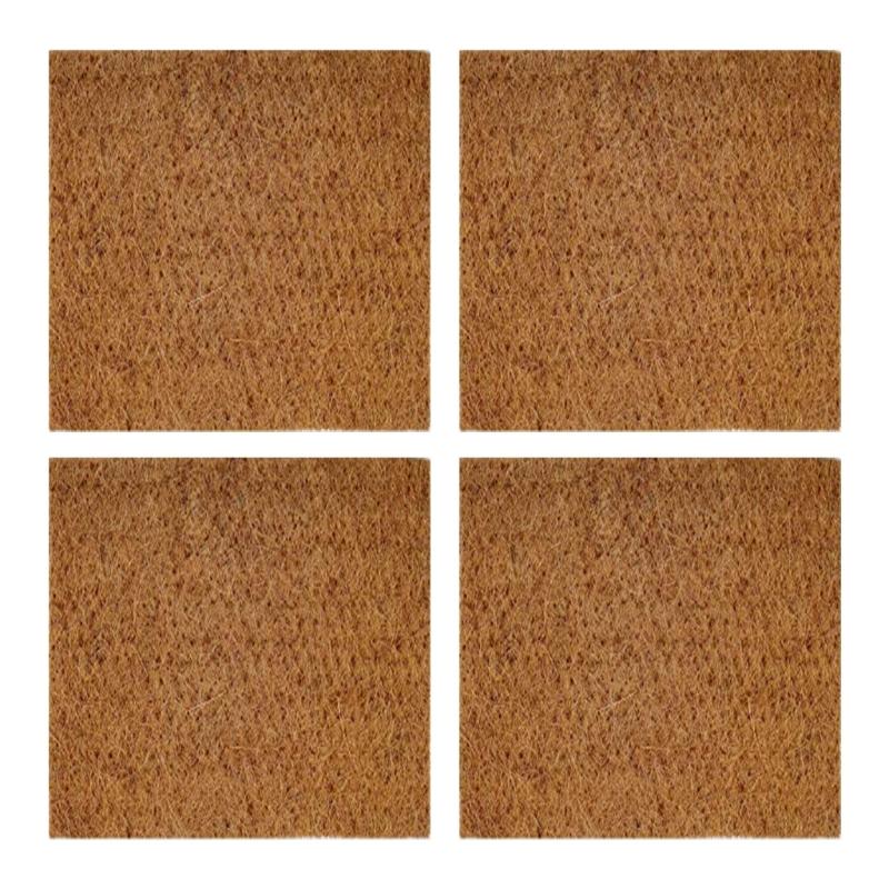 4pcs Pet Terrariums Moisturized Carpet Coconut Fiber Substrate Liner For Snake And Geckos Healthy Habitats Accessory