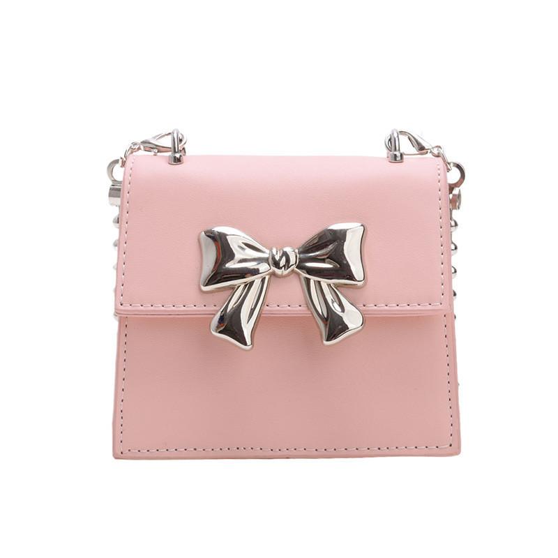 Adorable Mini Bowknot Crossbody Bag For Kids Trendy Chain Design In Multiple Colors