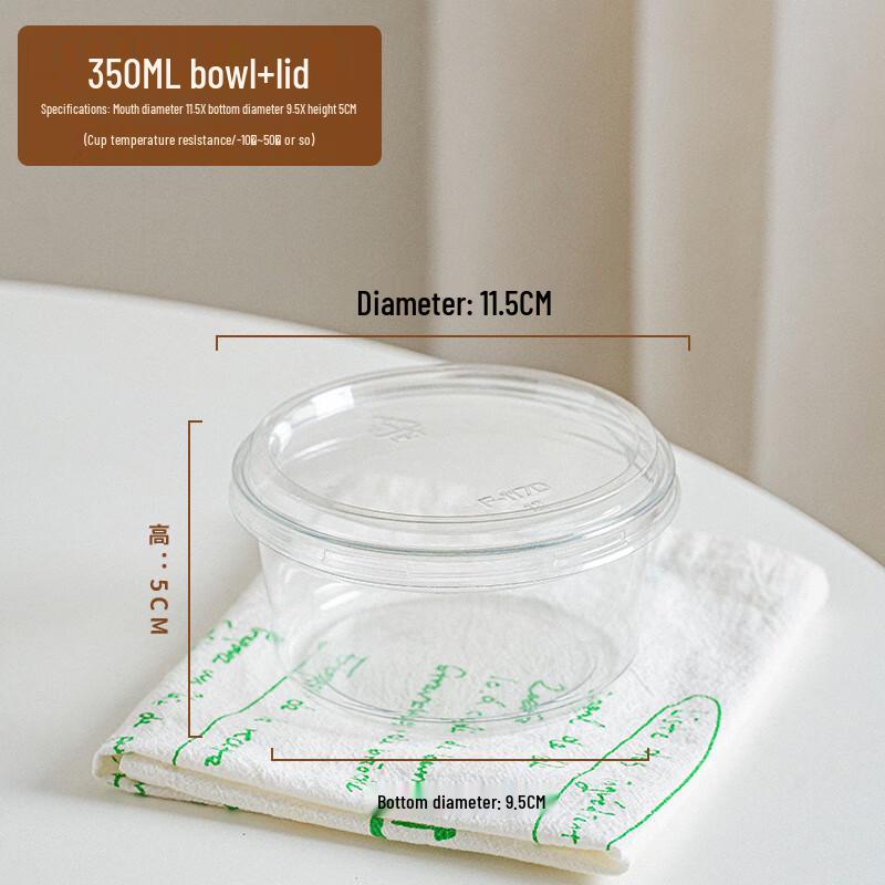 COFLYEE Disposable Thickened Dessert & Fruit Salad Containers