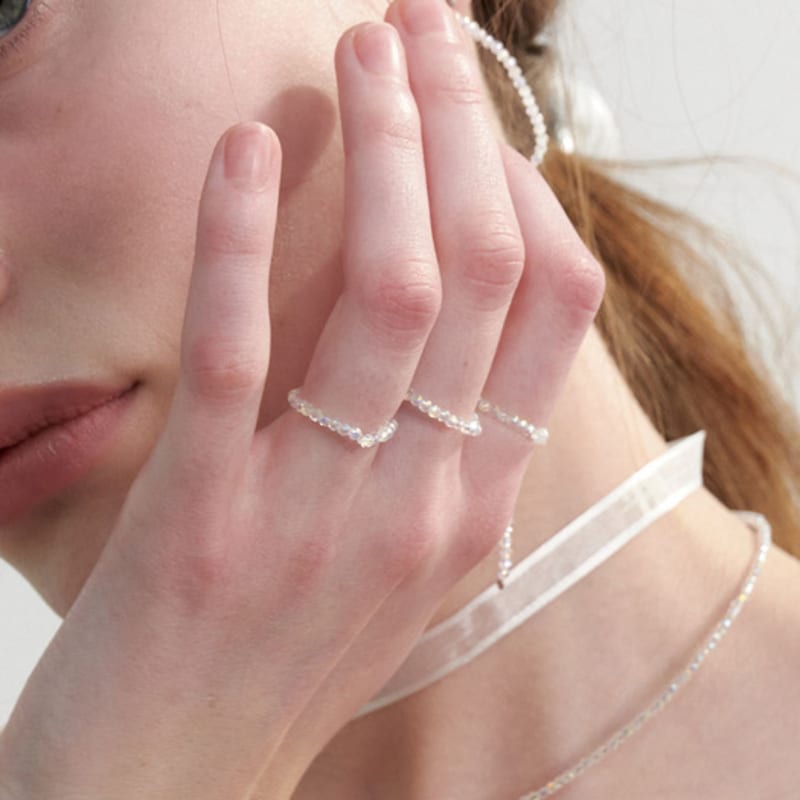 LOVE ME MONSTER [3 SET] Shining Beads Rings (L241MRI030)