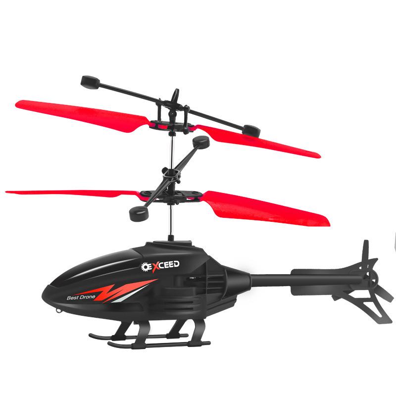 Drop-resistant Children's Remote Control Induction Helicopter Toy with Hovering Lights