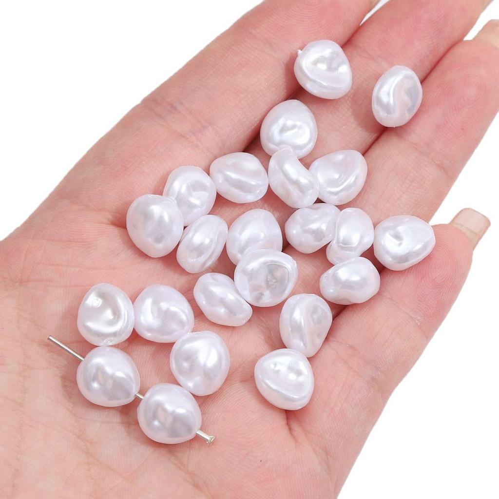 Geometry Shaped Imitation ABS Pearl Beads Straight Hole DIY Bracelet Jewelry Accessories