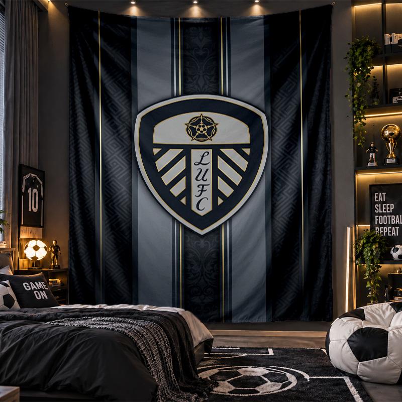 Tapeçaria de Parede com Estampa do Leeds United Tecido para Sala de Estar Quarto Decoração de Casa