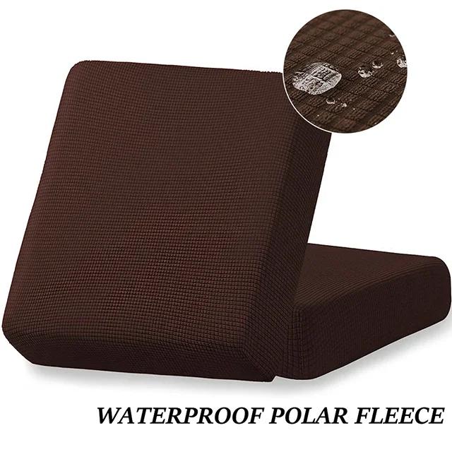 Waterproof Plain Sofa Cushion Cover Jacquard Elastic Sofa Slipcovers For Living Room Chaise Lounge L-Shaped Sofa Seat Cover