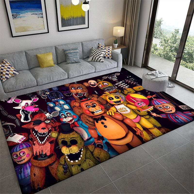 FNAF Carpet Rug for Living Room Bedroom Home Sofa Decoration,Kids play Non-slip Floor Mat