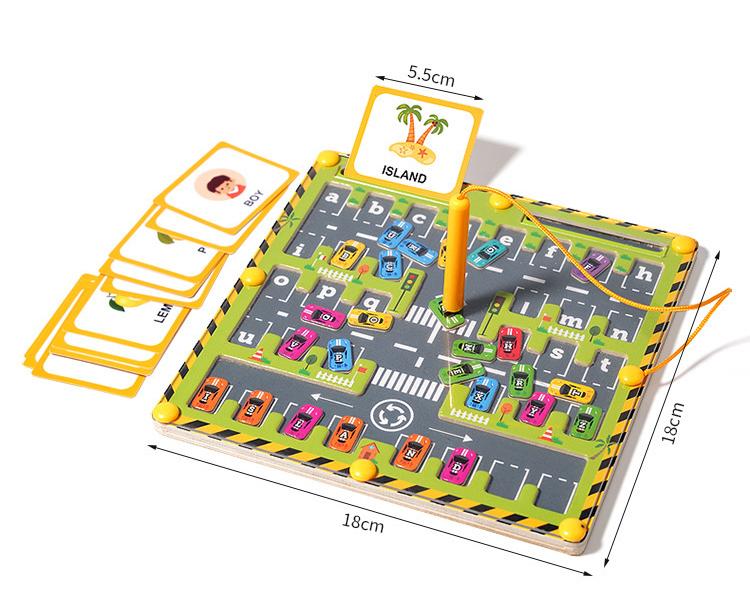 

Монтессори Магнитный лабиринт с алфавитом Головоломка с буквами Деревянная развивающая игрушка Парковка Доска для рисования Занятия для раннего обучения Подарки