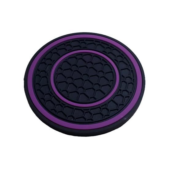 

Подставка под чашку автомобиля, коврик для кружки, устойчивый к высоким температурам, нескользящий дизайн, водонепроницаемая подставка из ПВХ, автомобильный коврик для чашки, аксессуары для салона автомобиля фиолетовый