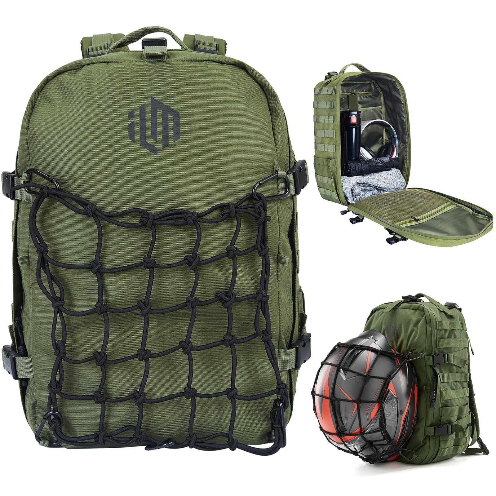 

ILM Motorcycle Helmet Basketball Motorcycle Cycling 30L Large Fits and Basketballs Backpack, Bag, Backpack, Bag, Capacity, Multifunctional, Full-Face