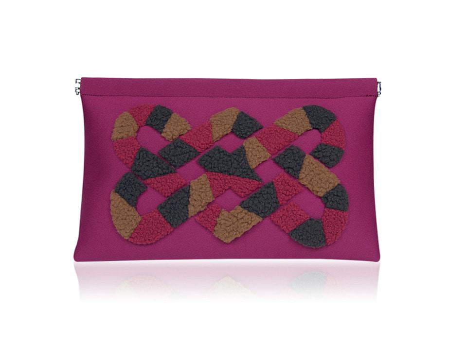 Suin Wool Logo Clutch