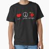 Love Peace Twilight T-Shirt Klassisches T-Shirt T-Shirt Hergestellt in USA/AUS Größe S-2XL Unisex T-Shirt