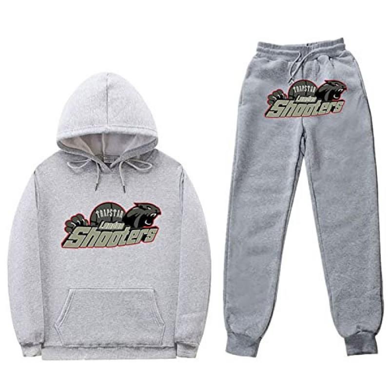Men Women Casual Hooded Fleece Tracksuit Winter Sportswear Set S-3XL