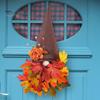 Thanksgiving Fall Gnome Wreath Pointed Hat Realistic Maple Leaves Flower Indoor Outdoor Wall Door Hanging Autumn Artificial Garland Harvest