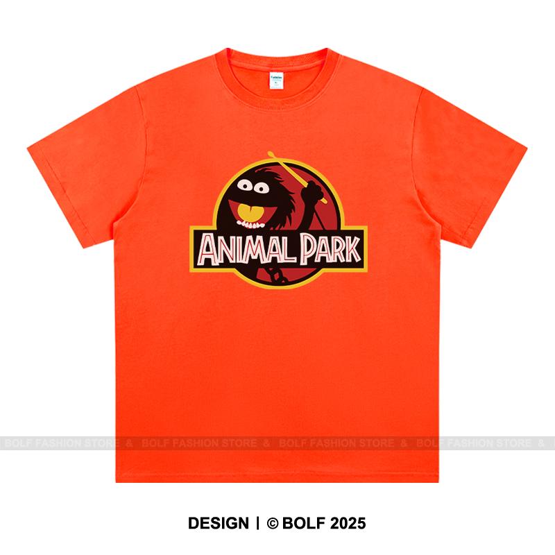 Animal Park Men's T-Shirt 100% Cotton Oversized Wildlife Graphic Tees for Men Jungle Adventure Nature Lover Top