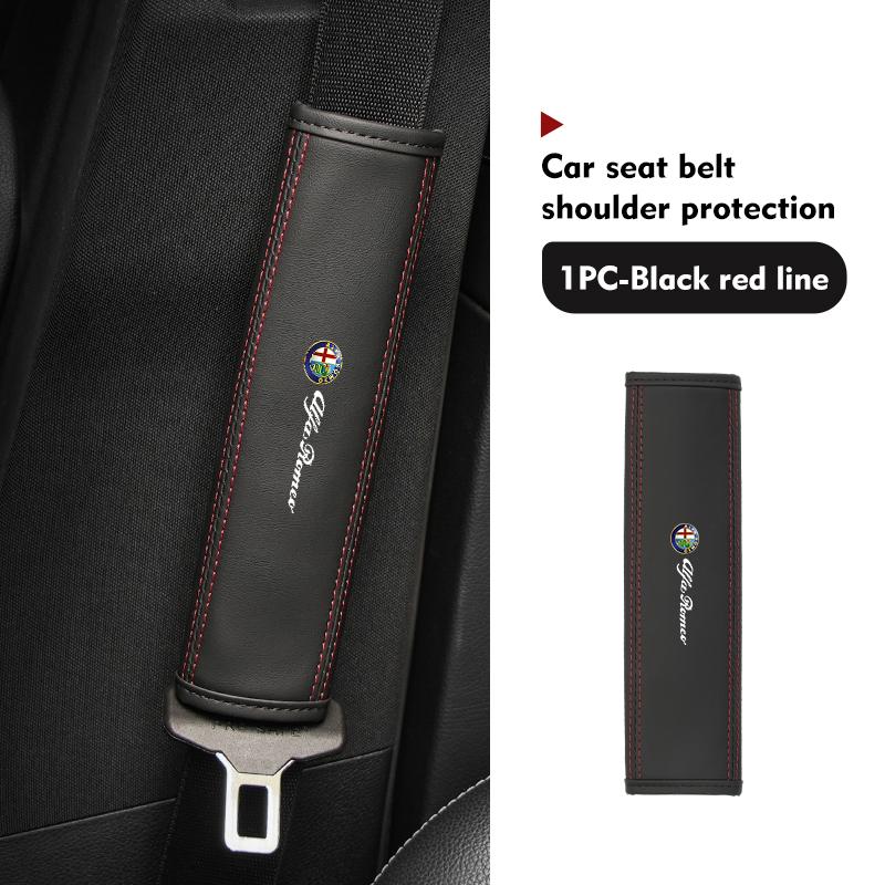 FJWXM1 Car Seat Belt Cover Shoulder Pad Protector Cover Safety Belt Padding Pad Cushion For Alfa Romeo Giulietta GT 159 147 156 Mito