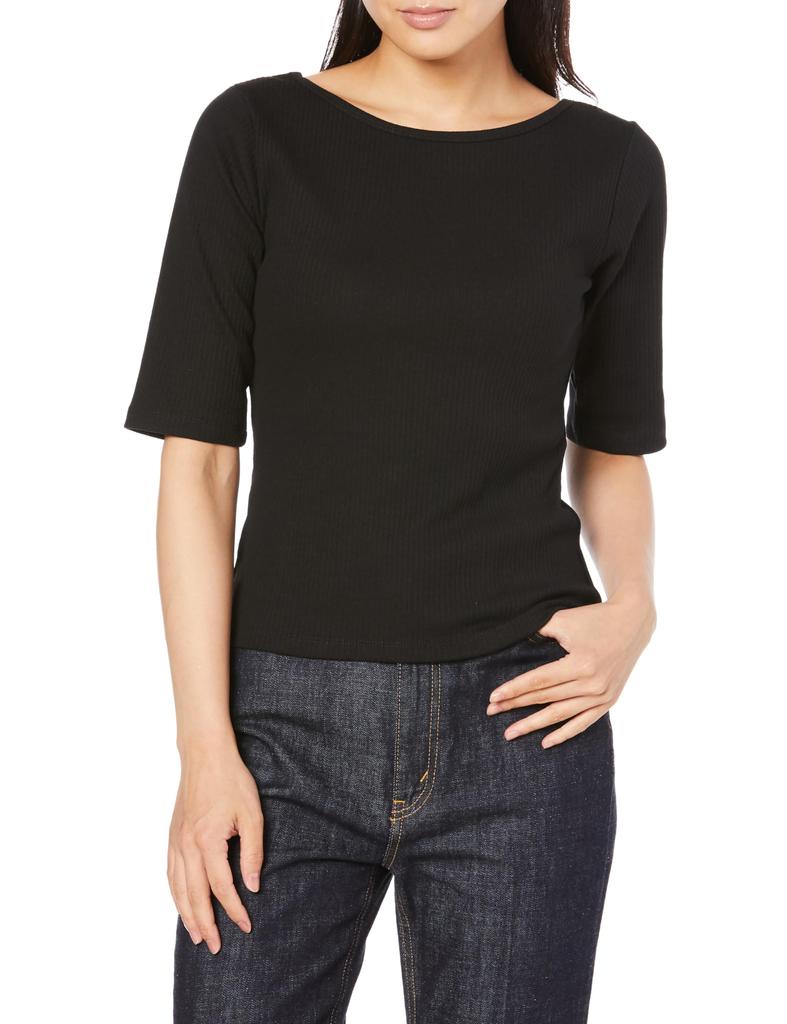 Washable Telecore Symmetrical Neck Sleeve Black Main Size F [BIS] Women's 5/4 Pullover, BVM63090, (01),