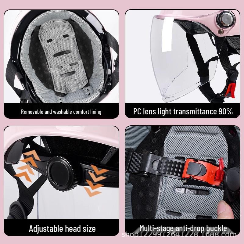 Wild Horse Universal Half Helmet for Electric Scooters & Motorcycles - 3C Certified, Sun Protection, All Seasons, Unisex