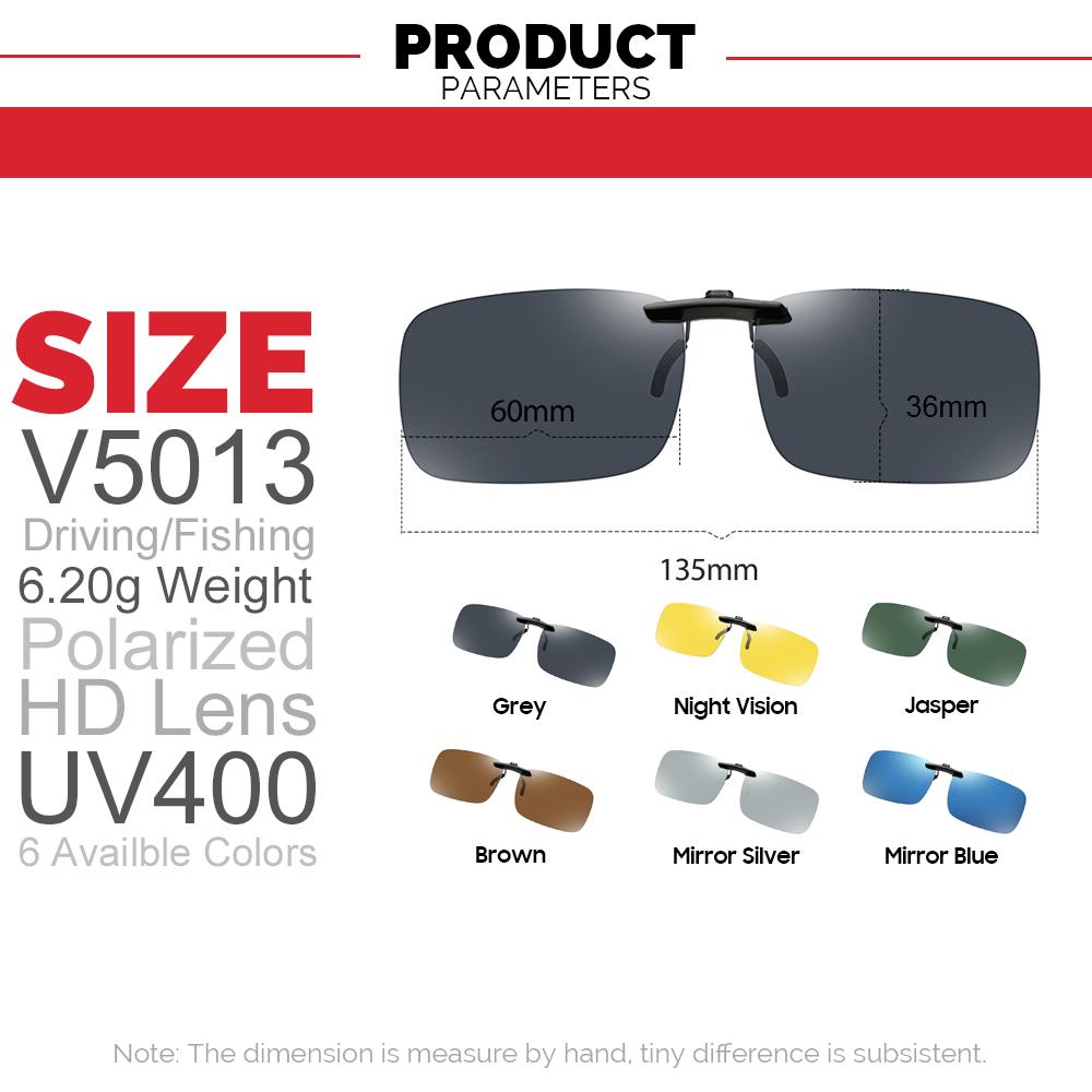 Vivibee Occhiali da Sole da Pesca da Uomo Clip-on a Specchio Blu Occhiali Polarizzati Uv400 da Donna Quadrati Visione Notturna Guida Occhiali da Sole