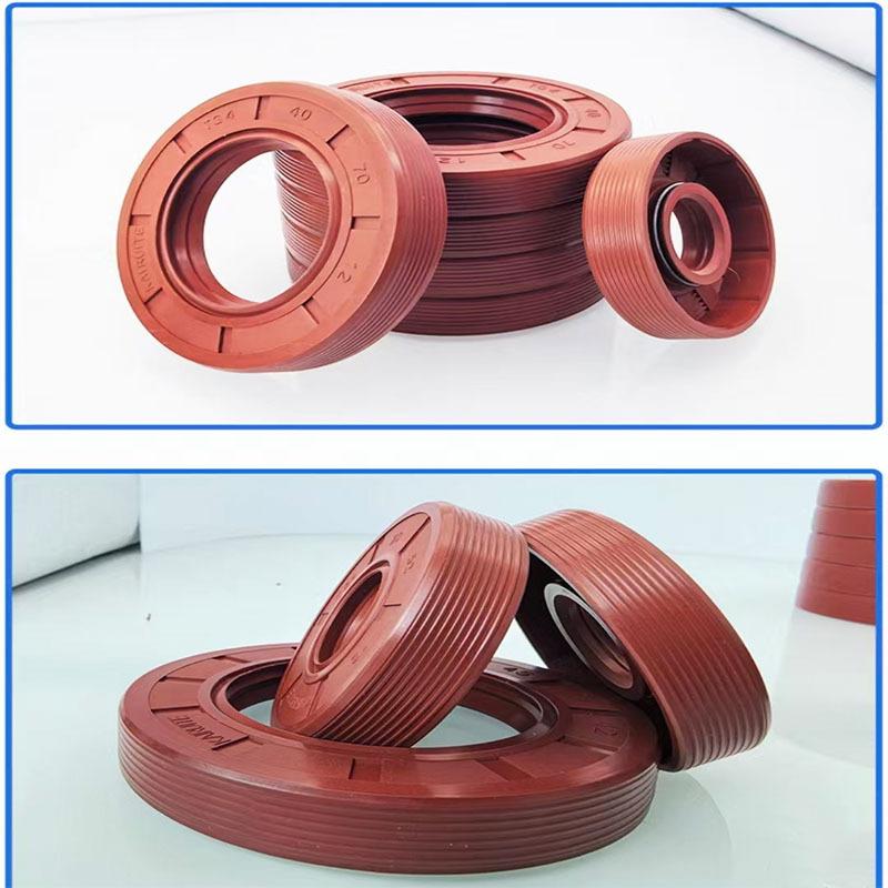 TC40/42/45FKM Skeleton Oil Seal Double Lip Spring High Temp Wear Resistant