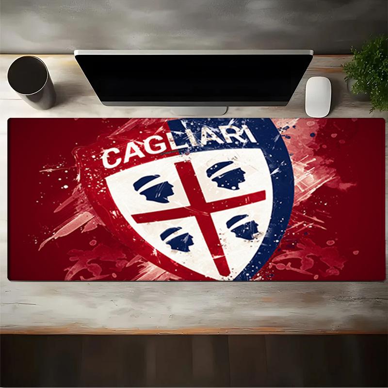 Cagliari Football Club Crest Mouse Pad, Gaming Mouse Pad, Keyboard Pad, Desk Decor for Computer Notebook Fan Gift Birthday Gift